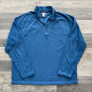 Nike ACG Quarter 1/4 Zip Thermal Waffle Shirt Men’s LARGE Blue Pullover